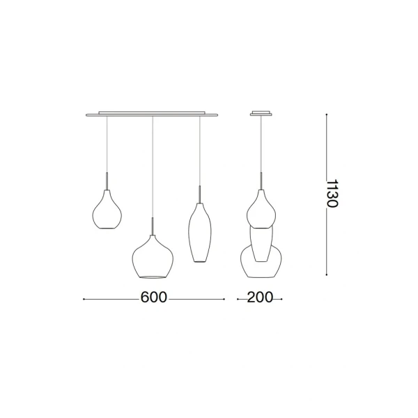 Підвісний світильник IDEAL LUX SOFT E14 білий 111858 - Фото 3