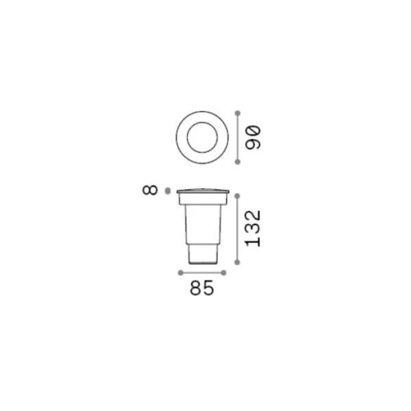 Вбудований вуличний світильник Ideal Lux CECI GU10 чорний 120249 - Фото 3