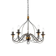 Ideal Lux CORTE E14 коричневий 057187. Люстра-свічка