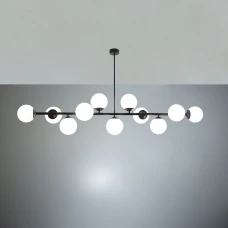 Imperium Light Frost E14 чорний, білий 14011145.05.01. Пристельова люстра