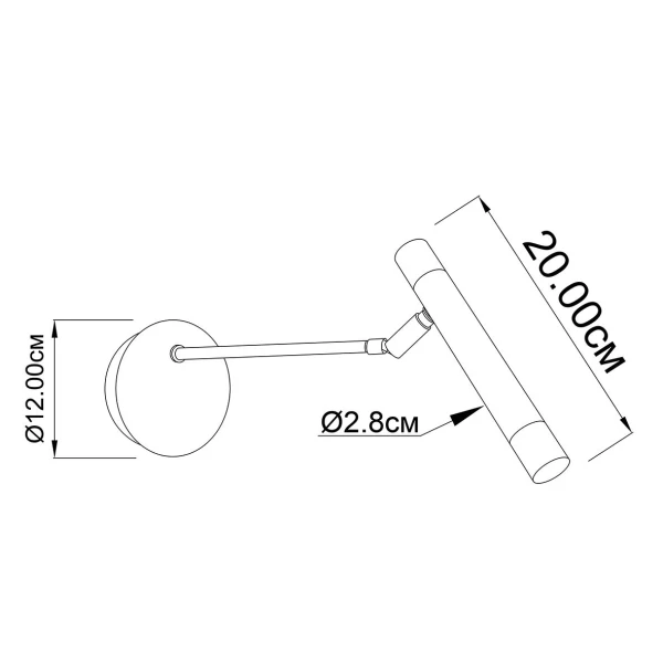 Бра Imperium Light Diplomat 1,5 Вт 3000К чорний, хром 201130.05.91 - Фото 2