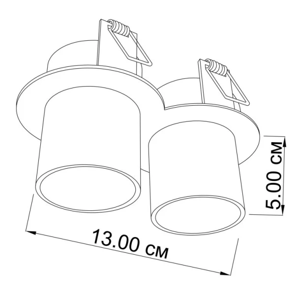 Точковий світильник врізний Imperium Light Vardo GU10 білий, чорний 21025.01.05 - Фото 2