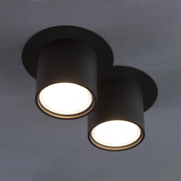 Точковий світильник врізний Imperium Light Vardo GU10 чорний 21025.05.05 - Фото 3