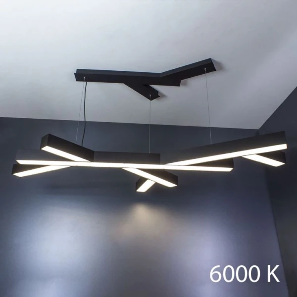Люстра світлодіодна Imperium Light Snowflake 100 Вт 6000К чорний, білий 251170.05.93 - Фото 1