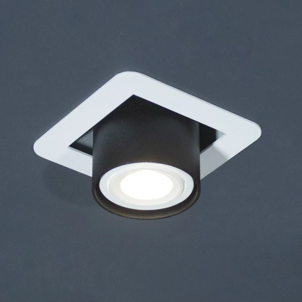 Точковий світильник врізний Imperium Light Goggles GU10 білий, чорний 27614.01.05 - Фото 1