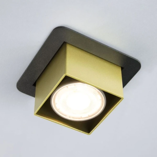 Точковий світильник врізний Imperium Light R2-D2 GU10 чорний, золото 30416.05.12 - Фото 3