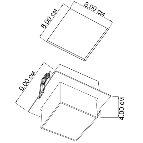 Точковий світильник врізний Imperium Light R2-D2 GU10 білий, чорний 30417.01.05 - Фото 2
