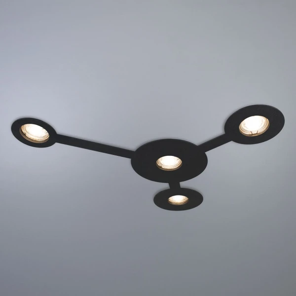 Точковий світильник врізний Imperium Light Nerdy GU10 чорний 386448.05.05 - Фото 1