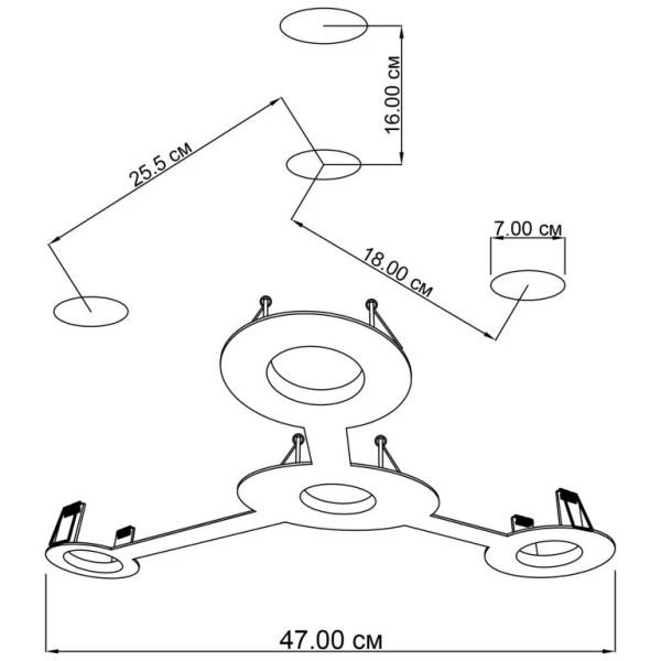 Точковий світильник врізний Imperium Light Nerdy GU10 чорний 386448.05.05 - Фото 2