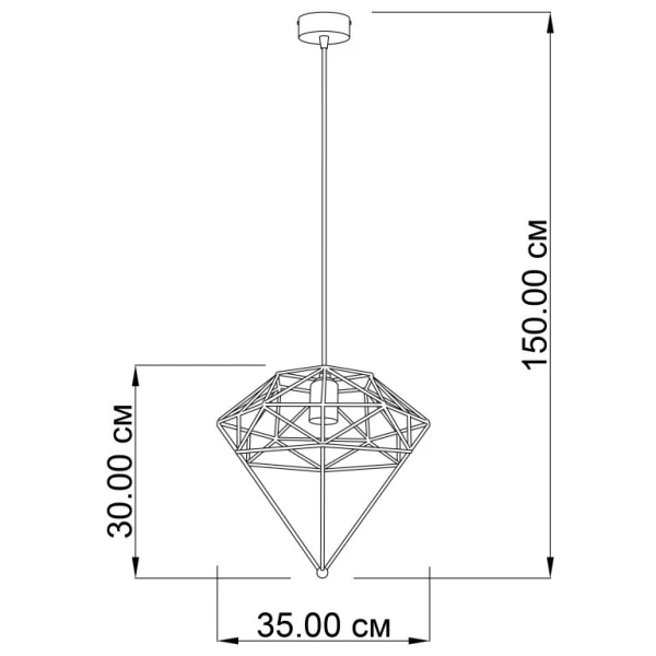 Підвісний світильник Imperium Light Diamond Е27 білий 388135.01.01 - Фото 2