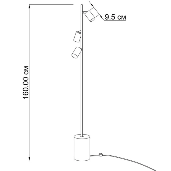 Торшер Imperium Light Clio GU10 латунь, білий 3903160.65.01 - Фото 2