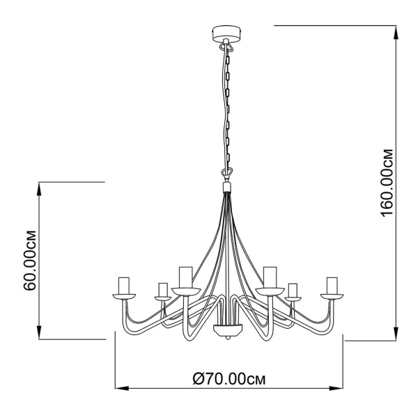 Люстра свічка Imperium Light Lviv E27 білий 39670.01.01 - Фото 2