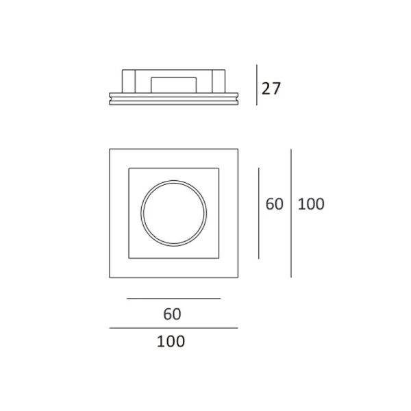 Точковий світильник врізний Imperium Light X-Сool GU10 білий 407110.01.01 - Фото 2