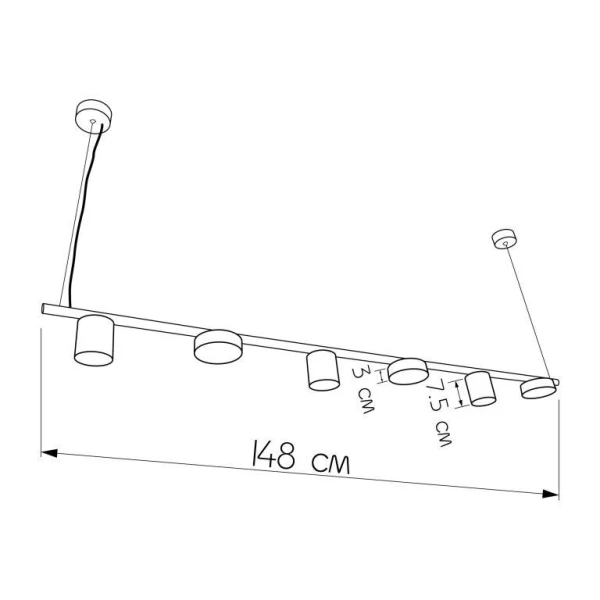 Світильник підвісний Imperium Light Rank 30 Вт 4000К чорний 4376148.05.92 - Фото 2