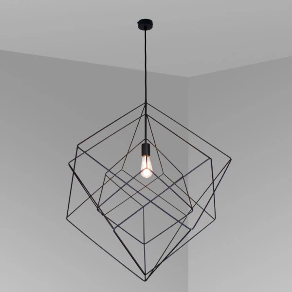 Підвісний світильник Imperium Light In cube Е27 чорний 79185.05.05 - Фото 1
