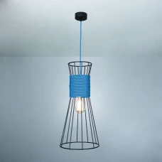 Imperium Light Corset E27 чорний, блакитний 84150.05.30. Світильник підвісний