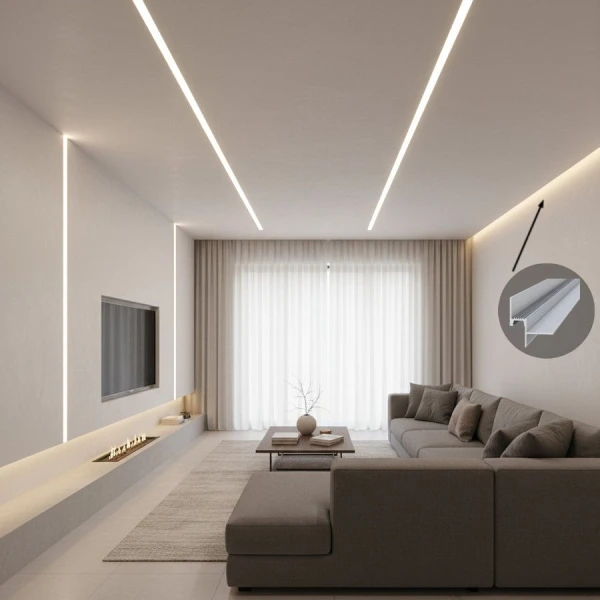 Алюмінієвий врізний профіль АПТШ-15 з розсіювачем (Ціна за 1 м.п.) - Фото 5