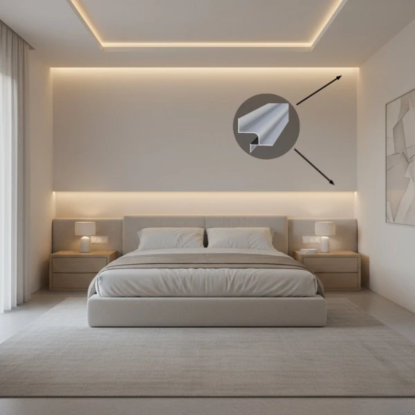 Алюмінієвий врізний профіль АПТШ-21 без розсіювача (Ціна за 1 м.п.) - Фото 4