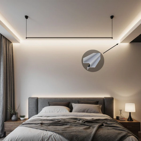 Алюмінієвий врізний профіль АПТШ-21 без розсіювача (Ціна за 1 м.п.) - Фото 5