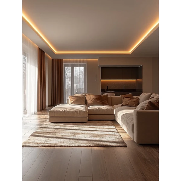 Алюмінієвий профіль KLP1111_2 KLOODI для LED стрічок, з розсіювачем кутового монтажу 2м. (Ціна за 1 штуку) - Фото 3