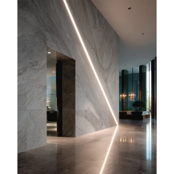 Алюмінієвий профіль KLP5035_3 65*35 (мм) KLOODI для LED стрічок, з розсіювачем врізного монтажу під шпаклівку 3м. (Ціна за 1 штуку) - Фото 4