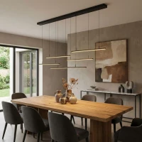 Azzardo Merlo 49 Вт 3000K чорний AZ3184. Люстра підвісна