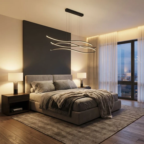 Підвісний світильник Azzardo Waves 70 Вт 3000K чорний AZ2912 - Фото 4