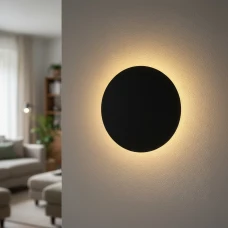 Nowodvorski RING 7Вт 3000К чорний 7634. Настінний світильник