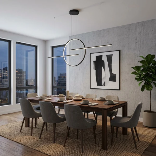 Люстра світлодіодна 01-1737 GIOTTO Black + Dimmable REDO - Фото 4