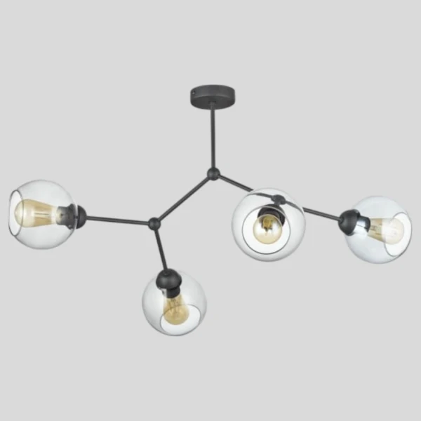 Люстра стельова TK Lighting FAIRY E27 чорний 2730 - Фото 2