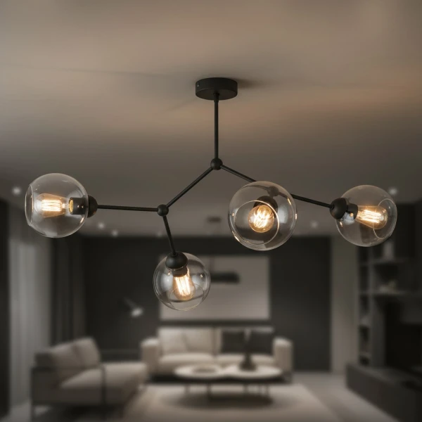 Люстра стельова TK Lighting FAIRY E27 чорний 2730 - Фото 1