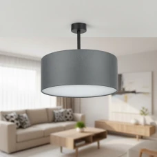 TK Lighting RONDO E27 сірий 4240. Люстра пристельова