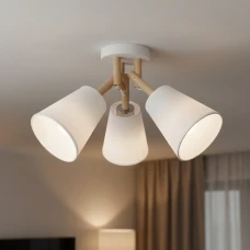 TK Lighting VAIO E27 білий 665. Люстра пристельова