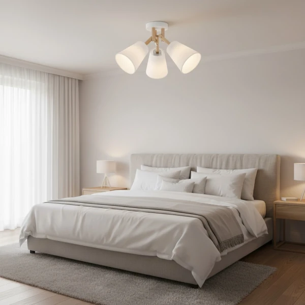 Люстра стельова TK Lighting VAIO E27 білий 665 - Фото 4