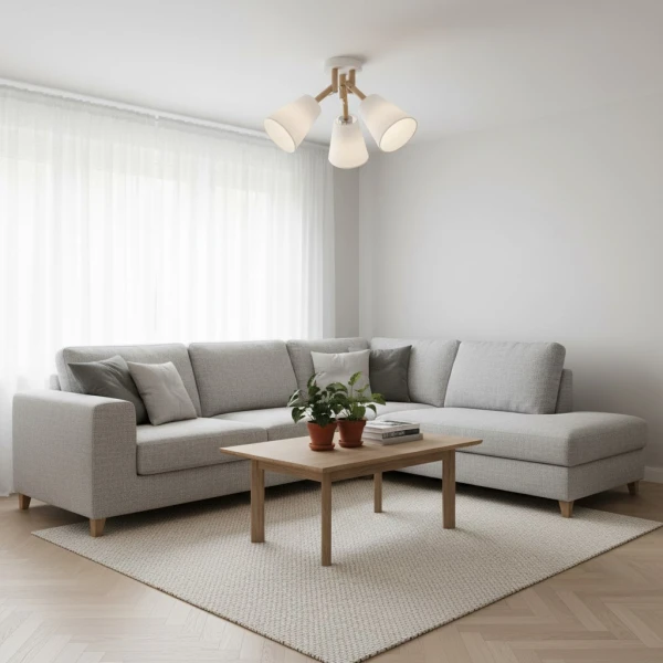 Люстра стельова TK Lighting VAIO E27 білий 665 - Фото 6