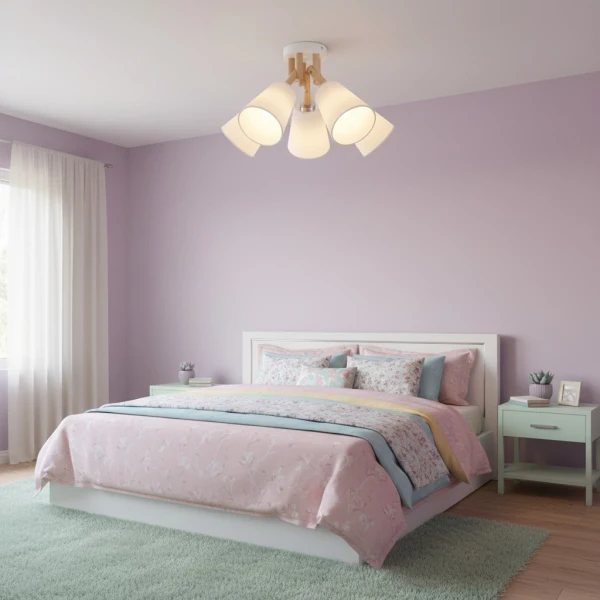 Люстра стельова TK Lighting VAIO E27 білий 666 - Фото 5