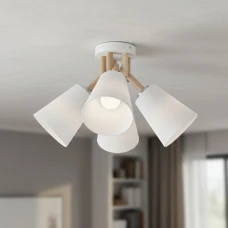 TK Lighting VAIO E27 білий 666. Люстра пристельова