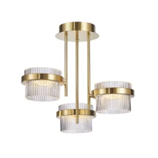 Italux Tiara 24 Вт 3000К золотий PND-77362-3-24W-GD. Підвісна люстра