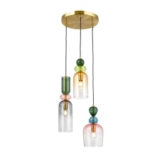 Italux Manso E14 PND-37462-3A-MC-GD. Світильник підвісний