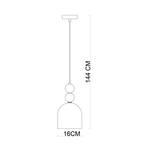 Підвісний світильник Italux Manso E14 PND-37462A-MC-GD - Фото 2