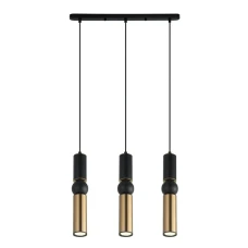 Italux Isidora GU10 золотий PND-14290-3A-BK-BRO. Світильник підвісний