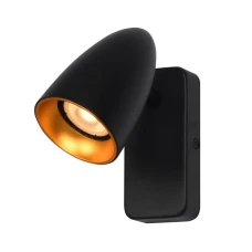 Italux Tino GU10 чорний WL-36748-1R-BK-GD. Бра