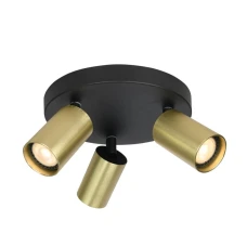 Italux Nesto GU10 латунний SPL-23436-3R-BK-BRSS. Спот світильник