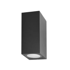 Italux Genta GU10 чорний OWL-2198-1SQ. Світильник фасадний