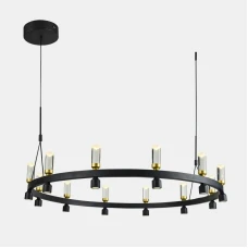 Italux Almelo 50,4 Вт 3000К чорний PND-83812-24. Люстра свічка