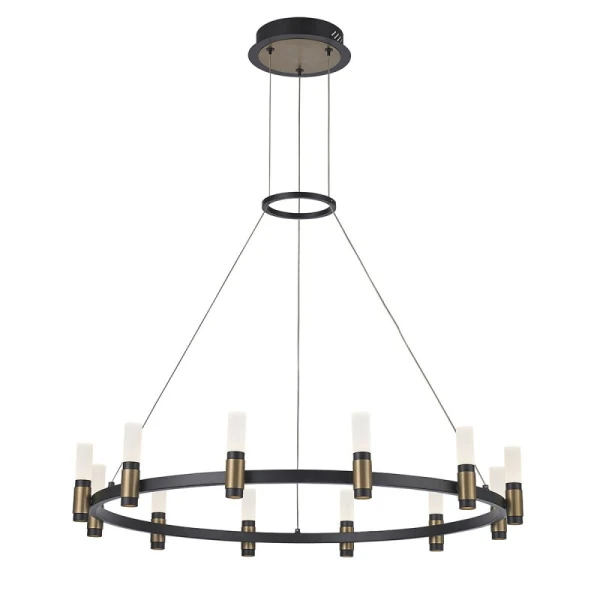 Люстра свічка Italux Alamo 48 Вт 3000К чорний PND-280110130-12A-MBL - Фото 1