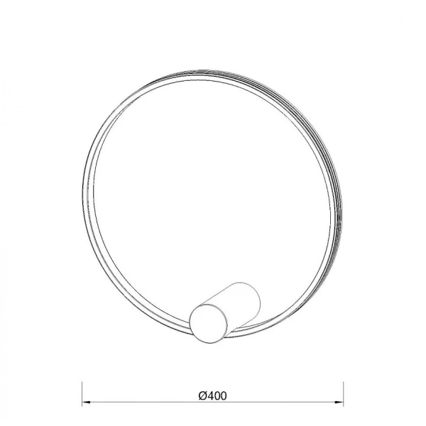 Настінний світильник KLOODI KD-RG BRA 400 24W 3К BK - Фото 2