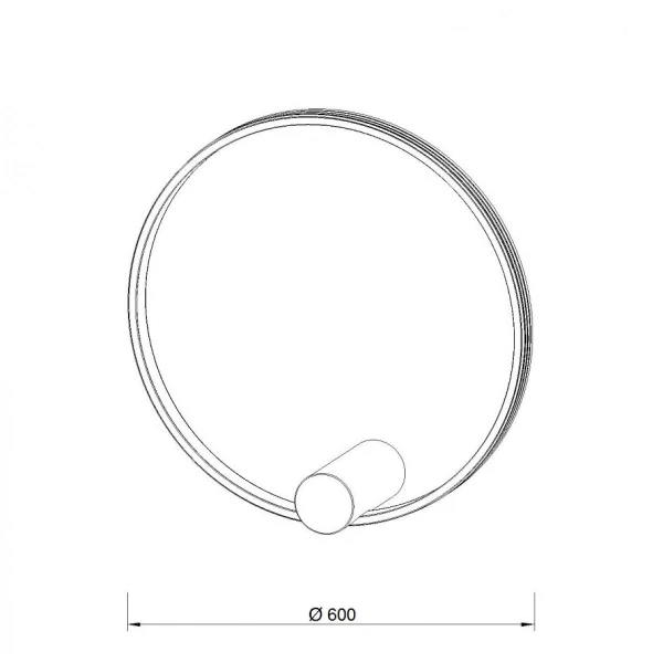 Настінний світильник KLOODI KD-RG BRA 600 36W 4К BK - Фото 2