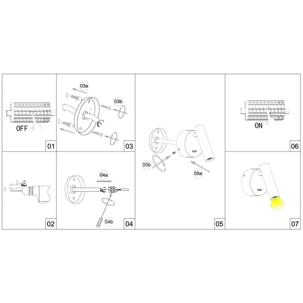 Настінний світильник KLOODI DECO WA-PIANO R110 3K WH - Фото 2
