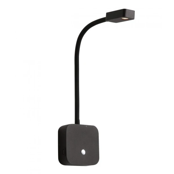 Настінний світильник з USB KLOODI DECO WA-SNAKE SQ565 3K BK - Фото 1